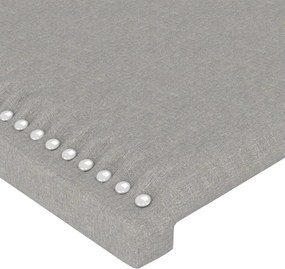 vidaXL Κεφαλάρι Ανοιχτό Γκρι 100x5x118/128 εκ. Ύφασμα