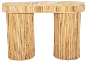 Κονσόλα Οβαλ Gatsby Φυσικο Rattan Σε Φυσικο Χρωμα 110x45x74,5Υεκ.