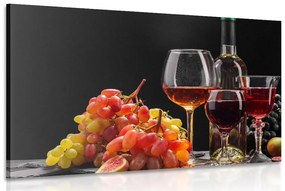 Εικόνα κρασί και σταφύλια - 90x60
