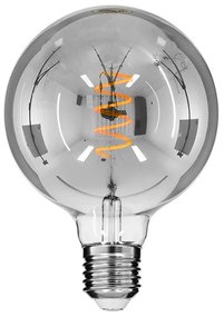 GloboStar® 99139 Λάμπα E27 G125 Γλόμπος LED SOFT SPIRAL FILAMENT 6W 470 lm 320° AC 85-265V Edison Retro με Φιμέ Γυαλί Θερμό Λευκό 2700 K Dimmable