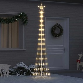 VidaXL LED Χριστουγεννιάτικο Δέντρο Θερμό λευκό 250 cm Μέταλλο