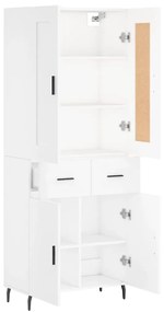 vidaXL Ντουλάπι Λευκό 69,5x34x180 εκ. από Επεξεργασμένο Ξύλο