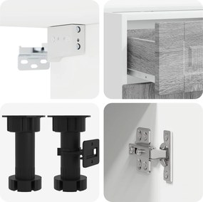 vidaXL Μονάδα κουζίνας PORTO 8 pcs Γκρι Sonoma Επεξεργασμένο Ξύλο