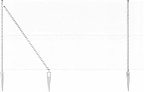 vidaXL Εξαγωνική Φράχτη με Στύλο 50 x 1,6 m Γαλβανισμένος Χάλυβας