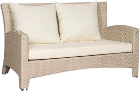 Καναπές Διθέσιος Με Μαξιλάρια 176290 127x84x84cm Beige-Ecru Διθέσιος