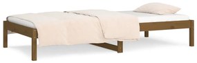 Καναπές Κρεβάτι Καφέ μελί 90x190εκ Μασίφ Ξύλο Πεύκου 3FT Single - Καφέ