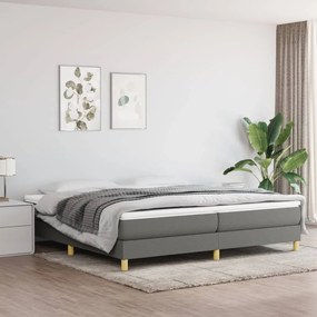 ΠΛΑΙΣΙΟ ΚΡΕΒΑΤΙΟΥ BOXSPRING ΣΚΟΥΡΟ ΓΚΡΙ 200X200 ΕΚ. ΥΦΑΣΜΑΤΙΝΟ 3120639