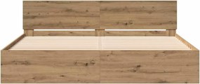 vidaXL Κρεβάτι με Κεφαλάρι Artisan Δρυς 180 x 200 cm
