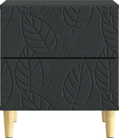 vidaXL Κομοδίνο Μαύρο 43 x 34,5 x 48 εκ Επεξεργασμένο Ξύλο