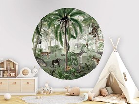 Jungle Lookbook Ταπετσαρια Τοιχου Πρασινο Στρογγυλη 80cm