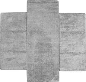Χαλιά Κρεβατοκάμαρας (Σετ 3τμχ) Polcarpet Veloute Cozy 1820 L.Grey
