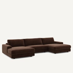 Καναπές 5 θέσεων από βελούδινο chenille, Skander