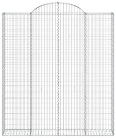 vidaXL Συρματοκιβώτιο Τοξωτό 200x30x220/240εκ. από Γαλβανισμένο Χάλυβα