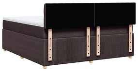 Κρεβάτι Boxspring με Στρώμα Σκούρο Καφέ 180x200 εκ Υφασμάτινο 3289845