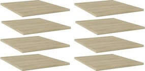 vidaXL Ράφια Βιβλιοθήκης 8 τεμ. Sonoma Δρυς 40x50x1,5 εκ. Μοριοσανίδα