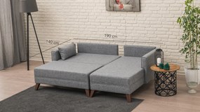 Corner Sofa-Bed Bella Corner Sofa Right 2 Grey