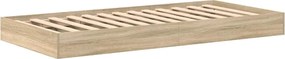 vidaXL Κρεβάτι Βιβλιοθήκης Sonoma Δρυς 100 x 200 cm Επεξεργασμένο ξύλο
