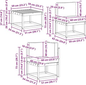 vidaXL Σειρά Καναπέ Εξωτερικού 8 pcs Φυσικό και Κρέμα Πολυεστέρας