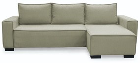 Καναπές Κρεβάτι Γωνιακός ArteLibre HARPER Αναστρέψιμος Εκρού 271x160x94cm