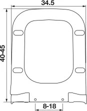 Elvit Yakut Square 0344 - Κάλυμμα Λεκάνης Slim Soft Close