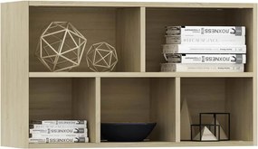 vidaXL Ραφιέρα / Βιβλιοθήκη Sonoma Δρυς 50x25x80 εκ. από Επεξ. Ξύλο
