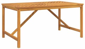 vidaXL Σέτ φαγητού για κήπο 6 pcs Καφέ Στερεό Ξύλο Ακακίας