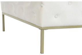 Σκαμπό DKD Home Decor Λευκό Χρυσό Μέταλλο 100 x 100 x 45 cm