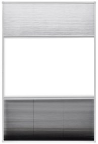 vidaXL Σήτα Παραθύρου Πλισέ με Σκίαστρο 80 x 120 εκ. Αλουμινίου