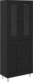 vidaXL Highboard Μαύρη Οξυά 69,5 x 34 x 90 εκ. Επεξεργασμένο ξύλο