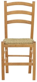 Καρέκλα καφενείου με ψάθα Marf-Charchie μασίφ ξύλο οξιάς λούστρο καρυδί 41x42x92εκ 41x42x92 εκ.