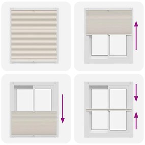 vidaXL Σύστημα Σκίασης Πλισέ Κρεμ 100 x 150 εκ.