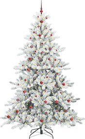 vidaXL Τεχνητό Χριστουγεννιάτικο Δέντρο με Άξονα με βάση Λευκό 240 cm