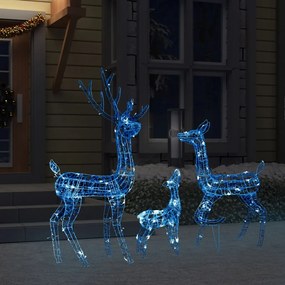 vidaXL Τάρανδοι Οικ. Ακρυλικός Χριστουγεννιάτικος 300 LED Μπλε