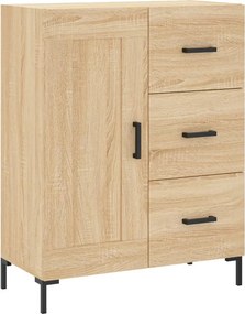 vidaXL Ντουλάπι Sonoma δρυς 69,5 x 34 x 180 εκ. από Επεξεργασμένο Ξύλο
