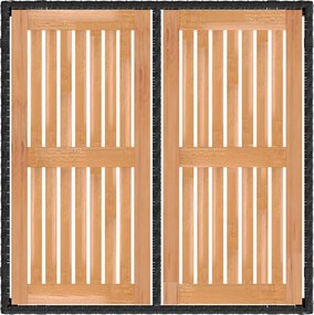 vidaXL Σετ Εξωτερικής Τραπέζης 3 τμχ. Μαύρο και Κρεμ Λευκό