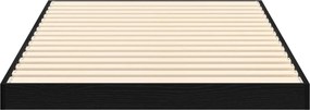 vidaXL Κρεβάτι δαπέδου Μαύρη Οξυά 75 x 190 cm Επεξεργασμένο ξύλο