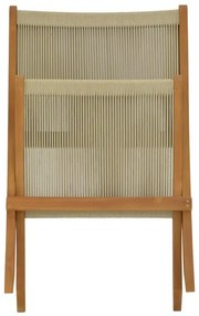 Καρέκλα - Πολυθρόνα Seeal teak ξύλο και σχοινί σε φυσκή απόχρωση 61x76x72 εκ. 61x76x72 εκ.
