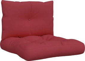 vidaXL Μαξιλάρια Παλέτας 2 τεμ. Μπορντό Υφασμάτινα