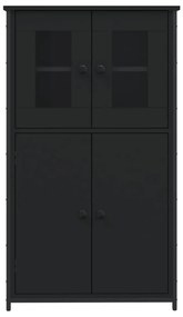 Ντουλάπι Μαύρο 62x32x106,5 εκ. από Επεξεργασμένο Ξύλο - Μαύρο