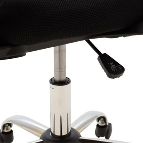 Καρέκλα γραφείου Berto II με ανάκλιση ύφασμα mesh σε μπλε-μαύρη απόχρωση και βάση χρωμίου 60x48x85-95εκ 60x48x95 εκ.