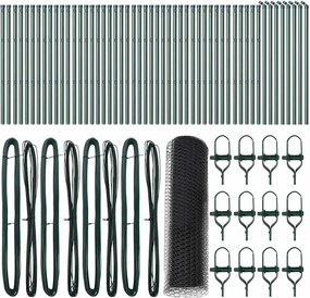 vidaXL Στύλος Περιφράξεων Γκρι 100 x 0,6 μ (25 mm πλέγμα)