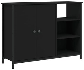 vidaXL Μπουφές Μαύρος 100x33x75 εκ. από Επεξεργασμένο Ξύλο