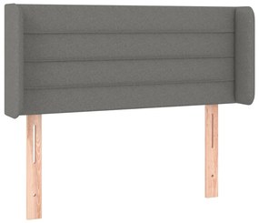 vidaXL Κεφαλάρι με Πτερύγια Σκούρο Γκρι 83x16x78/88 εκ. Υφασμάτινο