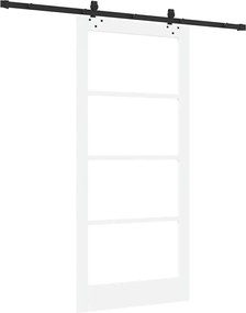 vidaXL Συρόμενη Πόρτα ORKDAL Λευκό και Μαύρο 93 x 202 cm