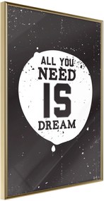 Αφίσα - All You Need - 40x60 - Χρυσό - Χωρίς πασπαρτού