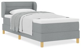 vidaXL Κρεβάτι με Στρώμα Φωτεινό Γκρι 80x200 εκ. Υφάσματος