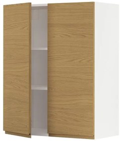 METOD ντουλάπι τοίχου με ράφια/2 πόρτες, 80x100 cm 295.390.47