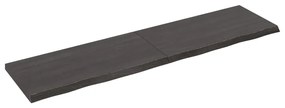 vidaXL Ράφι Τοίχου Σκούρο Γκρι 160x40x4 εκ. Επεξεργ. Μασίφ Ξύλο Δρυός