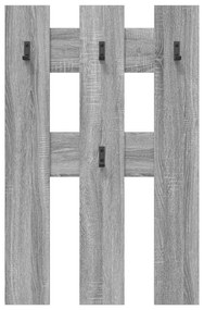 vidaXL Τοίχου Κρεμάστρα με αποθήκευση Γκρι sonoma 65 x 3 x 100 εκ.