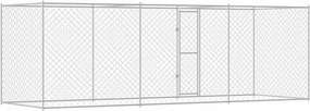 vidaXL Κλουβί σκύλου Ασημί 600 x 200 x 200 εκ. Επικαλυμμένος Χάλυβας